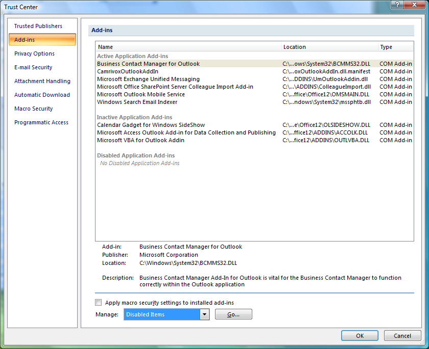 Outlook2007-Add-ins-Dialog