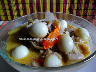 Cara Membuat Sayur Nangka Muda Telur Santan Resep Padang