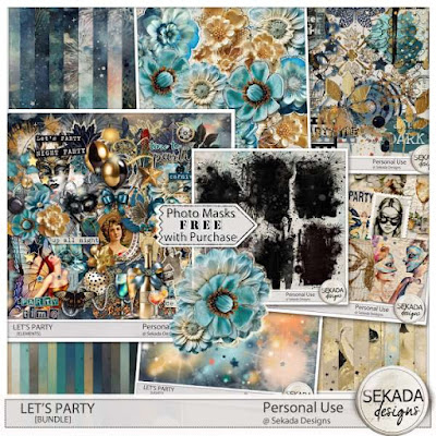Digital Scrapbooking Collection Let's Party by Sekada Designs