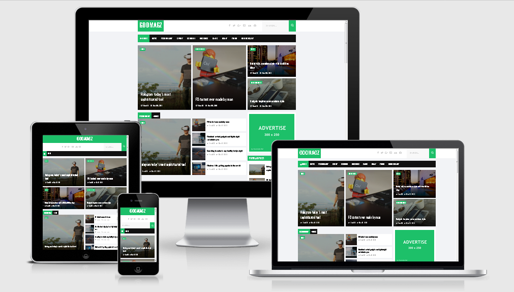 Goomagz Responsive Magazine Blogger Template