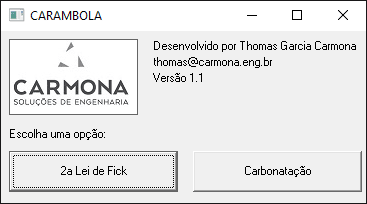 Programa para previsão de vida útil de estrutura de concreto - Carambola