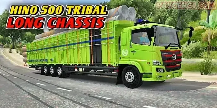 mod bussid truck hino 500 tribal long chassis