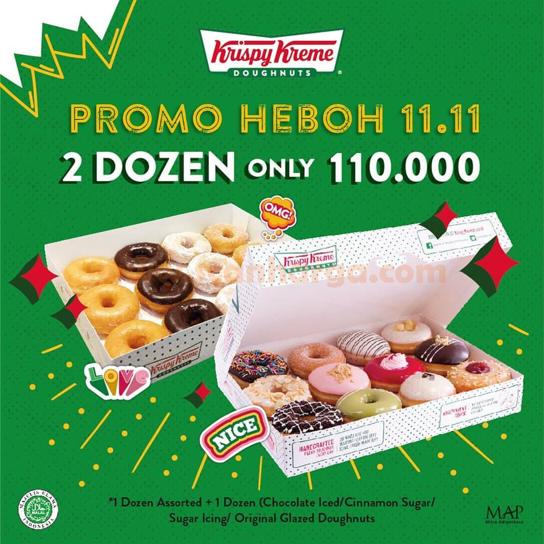 Krispy Kreme Promo Heboh 11.11 - 2 Dozen hanya Rp 110.000,-