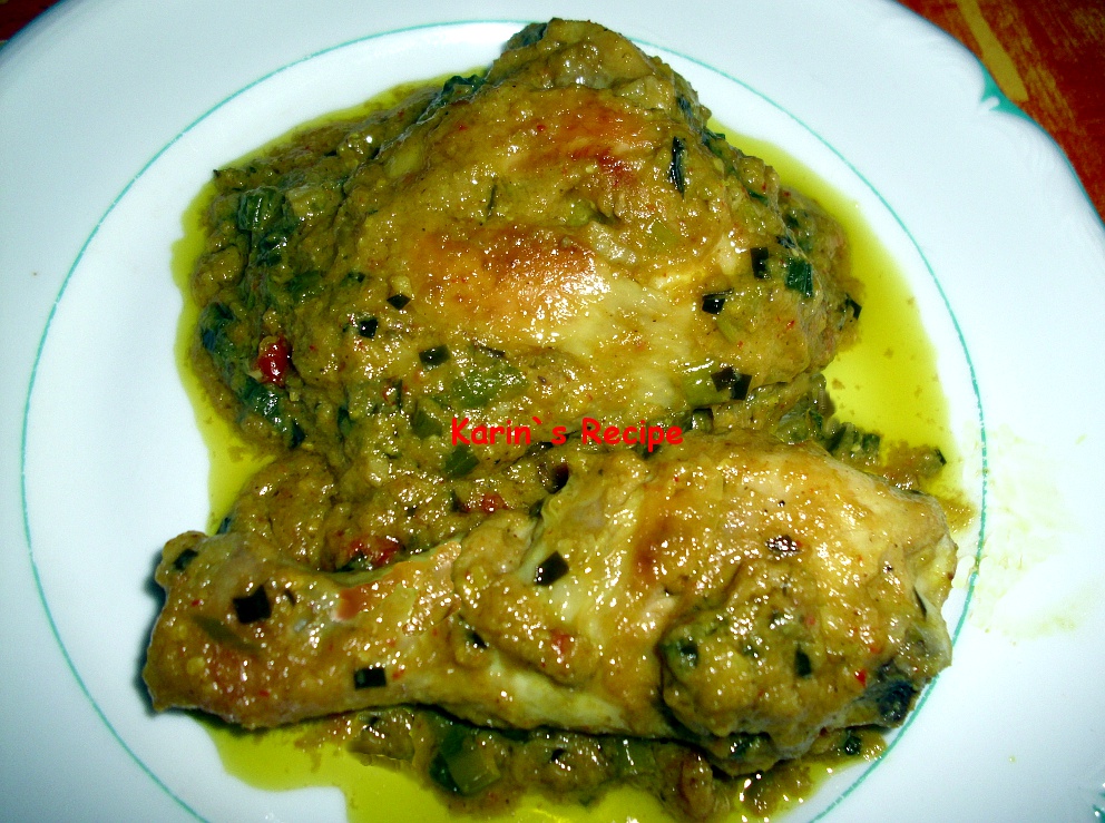 Karin`s Recipe: Ayam Masak Cabai Hijau (Chicken Cook In 