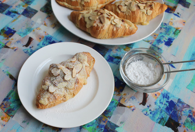 Food Lust People Love: Sweet almond filling and almond syrup transform stale croissants into delicious, more-ish Croissants aux Amandes or Almond Croissants. They are perfect for breakfast or an afternoon snack.