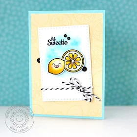 Sunny Studio Stamps: Fresh & Fruity Hi Sweetie Lemon Card by Anni Lerche.