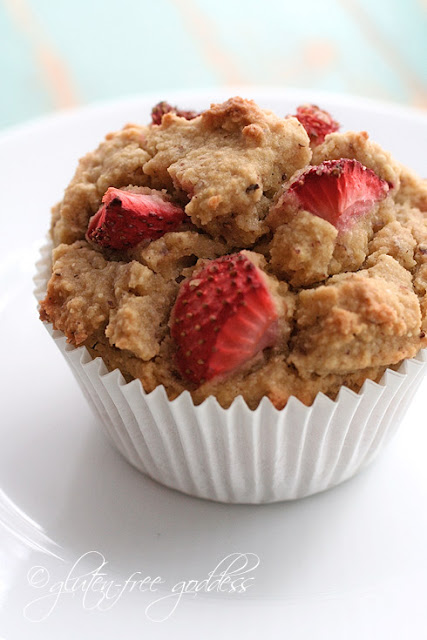 Gluten-Free Goddess Whole Grain Strawberry Muffins