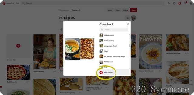 how to rearrange boards on Pinterest