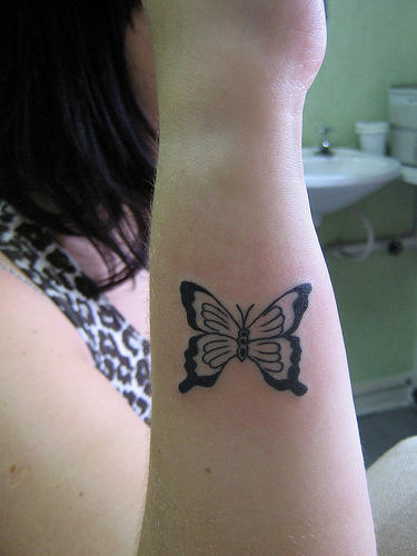 Small Butterfly Tattoos On Wrist