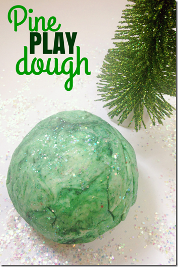 Pine Playdough Recipe for Kids - This is such a fun recipe for December to go along with any Christmas Activity for Kids