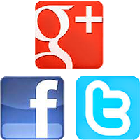 Google Plus, Twitter, Facebook Favicon