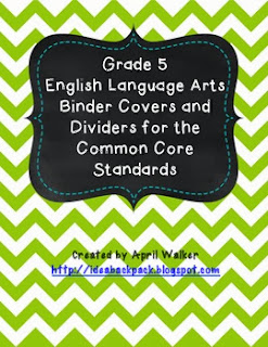 http://www.teacherspayteachers.com/Product/Grade-5-English-Binder-Covers-and-Dividers-for-the-Common-Core-Standards-941172