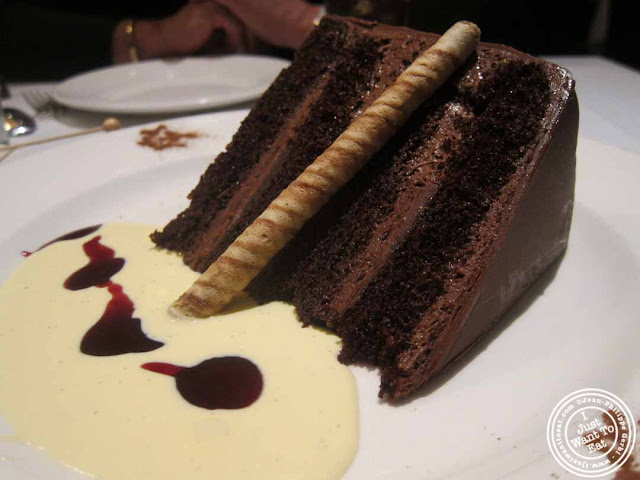 image of chocolate hazelnut cake at The Capltal Grille in Midtown, NYC, New York