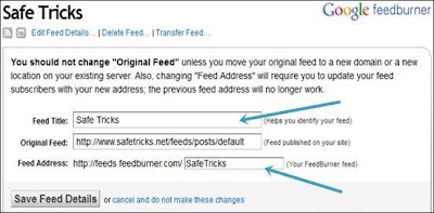 Edit feedburner