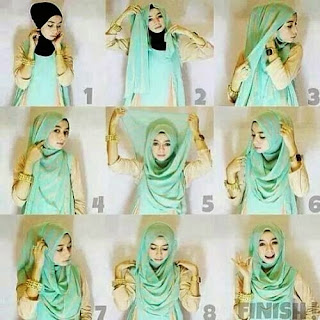 Tutorial Hijab Segi Empat Pesta