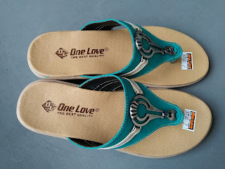 Grosir sandal wanita flat sandal one love japit gesper 1