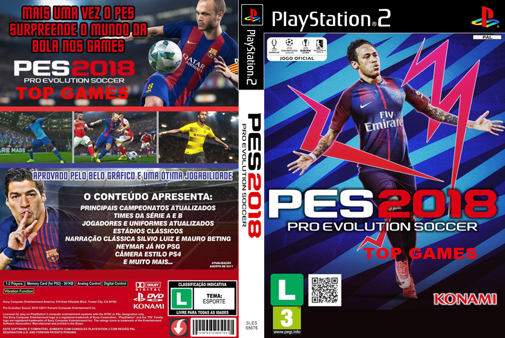 Meu PS2 Nostalgia: PES 2017 Liga Argentina 2017 DVD ISO PS2