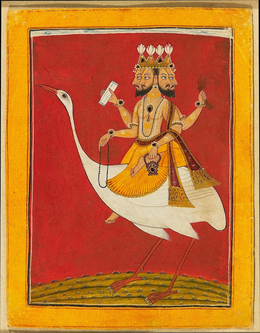 Brahma, Creator of the Universe, Riding on a Goose - c1720