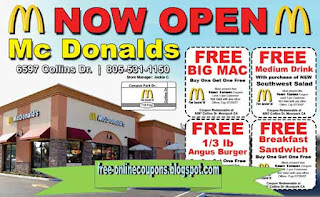 Free Printable Mcdonalds Coupons