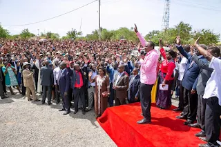 President Uhuru Kenyatta in rally at Central Kenya. PHOTO | PSCU