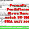 Formulir Registrasi Siswa Gres Untuk Sd Smp Sma 2017 2018
