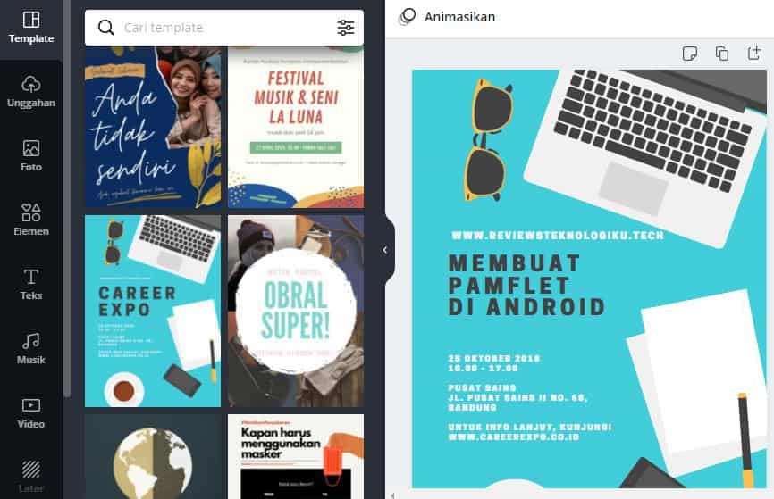 Cara Membuat Pamflet Di Hp Android Menarik Dan Gratis - Review Teknologi Sekarang