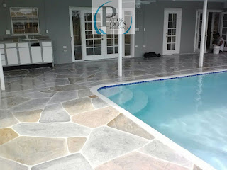 #decorativeconcrete #decorativeoverlay #concrete #pooldeck