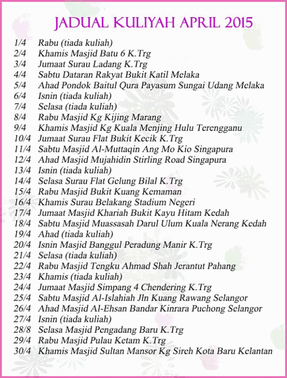 Jadual-Kuliah-Ustaz-Azhar-Idrus-Apr-2015