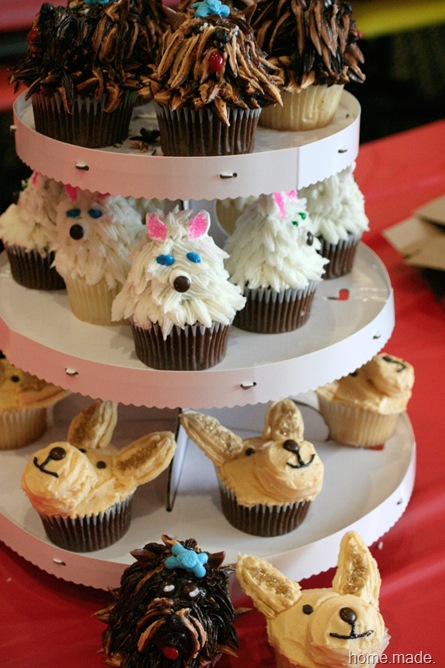 Puppy Cupcake Tower