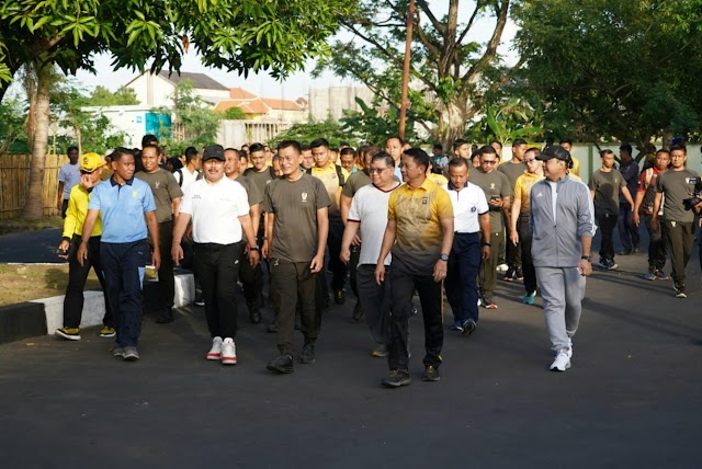 Olahraga Bersama Memupuk Soliditas TNI-Polri dan Forkopimda Bali