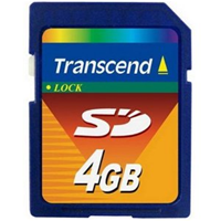 Flash Memory - 4GB Transcend 60x Ultra Speed Secure Digital (SD) Card