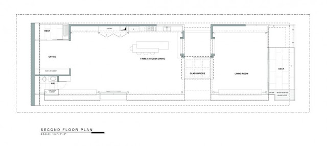 Upper level floor plan of the Modern Contemporary Ettley House