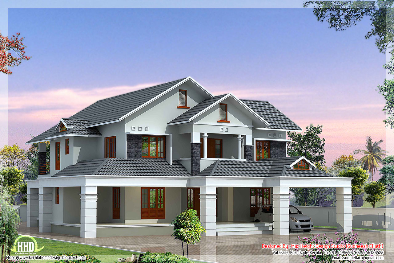 Luxury 5  bedroom  villa Kerala home  design and floor plans 