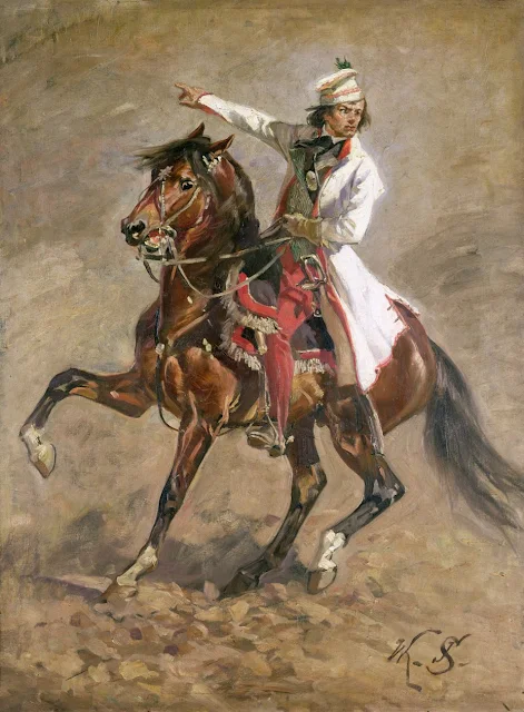 Le Général Tadeusz Kościuszko à cheval