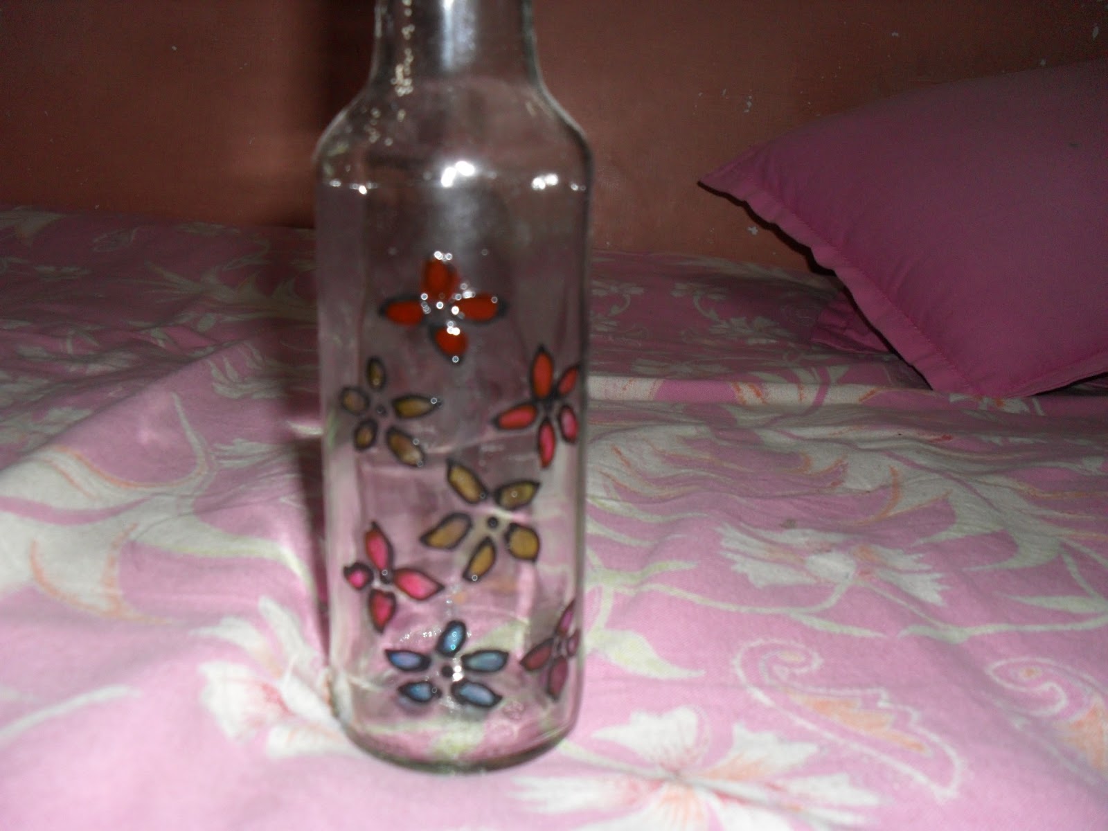 painting painted bottle glass  bottle glass painting glass on on glass bottle