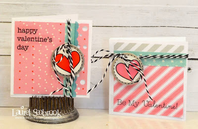 SRM Stickers Blog - Valentine Mini Cards by Laurel - #cards #mini #valentines #stickers #twine #borders