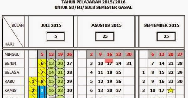 Kalender Pendidikan 2015 Smp Jawa Tengah.Kalender 
