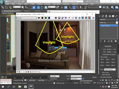 Membuat Cahaya Vray Light Interior