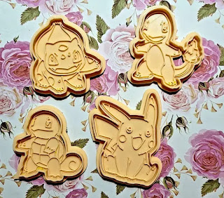 Cortadores de galleta Pikachu charmander y squirtle