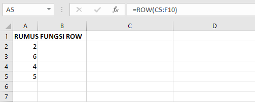 Fungsi ROW: Kegunaan, Contoh, dan Langkah-Langkahnya di Excel