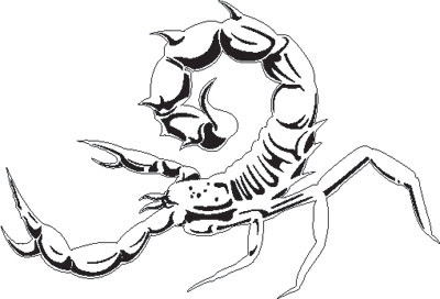 Airbrush Stencil Scorpion Design