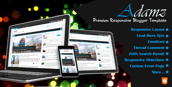 Adamz - Responsive Blogger Template - Blogger Blogging