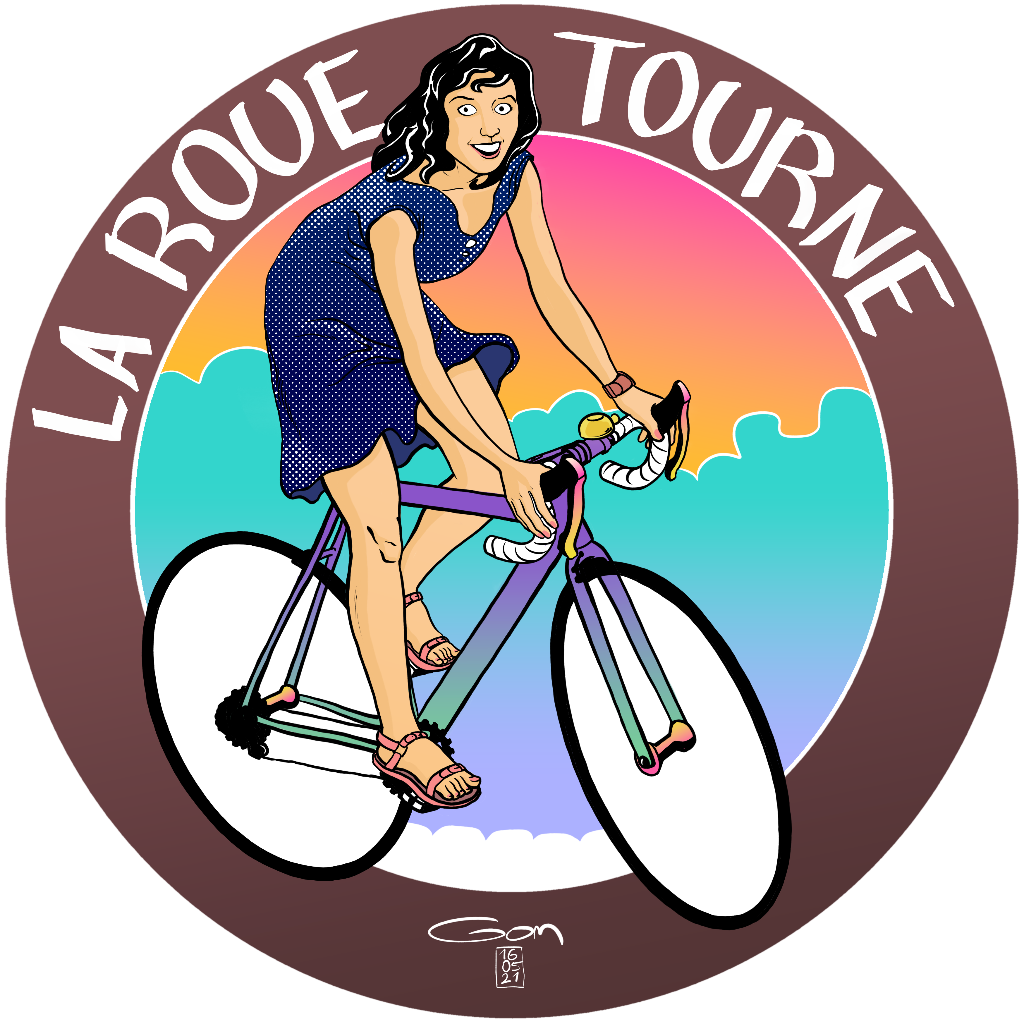 femme à vélo