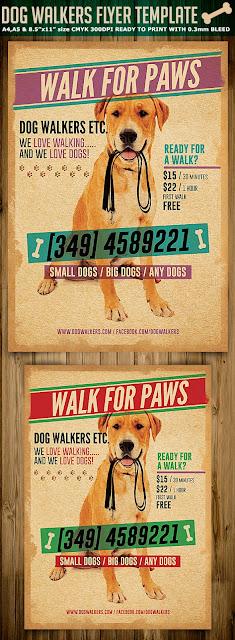  Dog Walkers Flyer Template 2