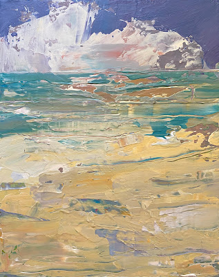 Painting of Cape Cod, beach and sky by Karri Allrich