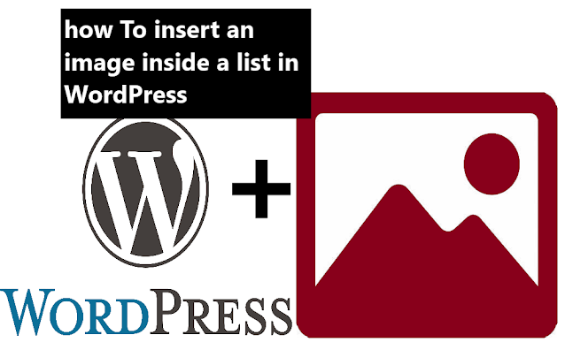 how To insert an image inside a list in WordPress