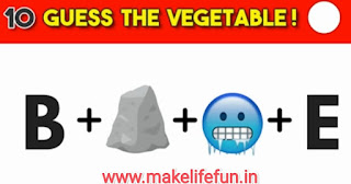 Emoji puzzle, Guess the vegetables puzzle, guess the vegetables emoji.