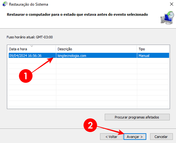 Como criar um ponto de restauração no Windows