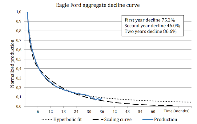 Figure 2. Shale Field Production Decline Curve.