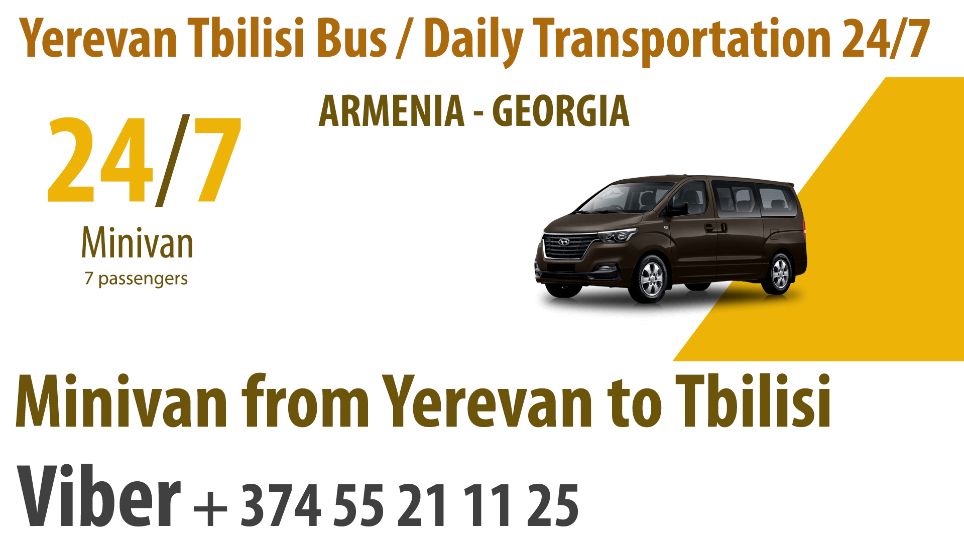 Zvartnots International Airport - Tbilisi Minivan